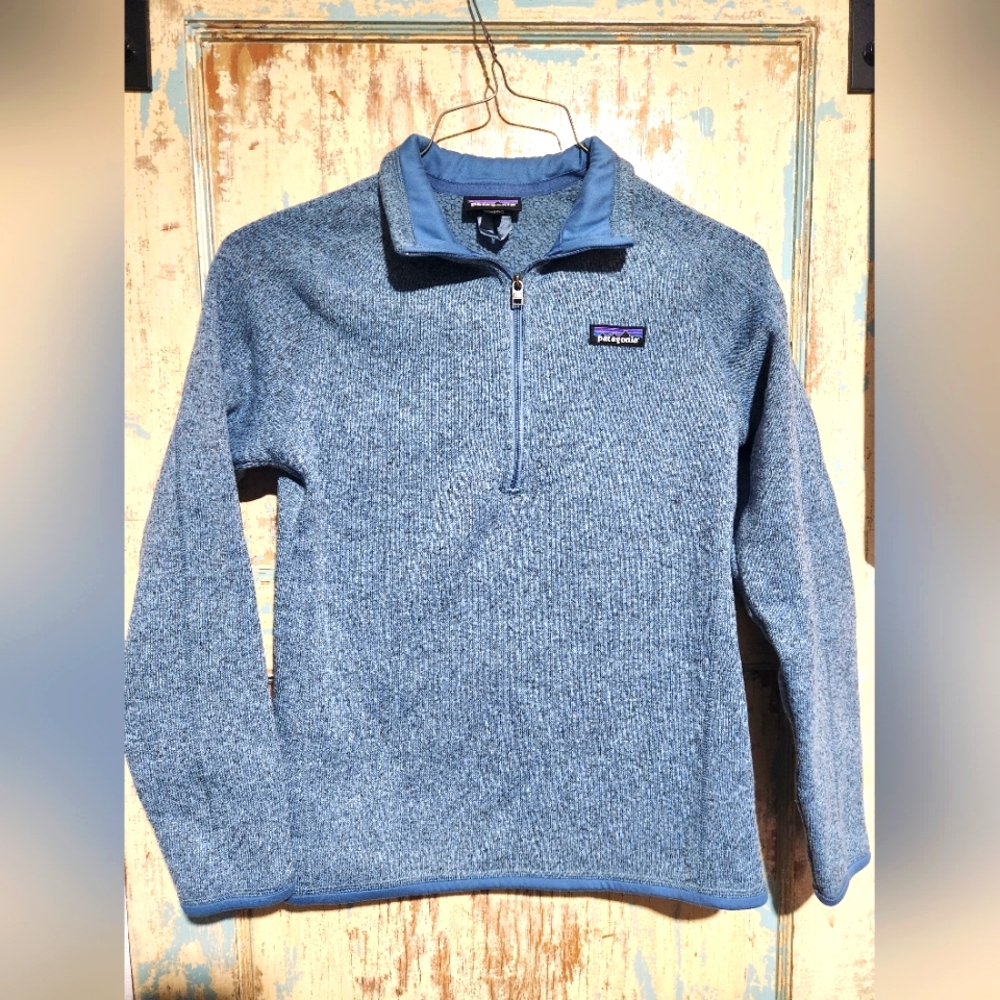 Patagonia Blue Quarter-Zip Fleece Pullover